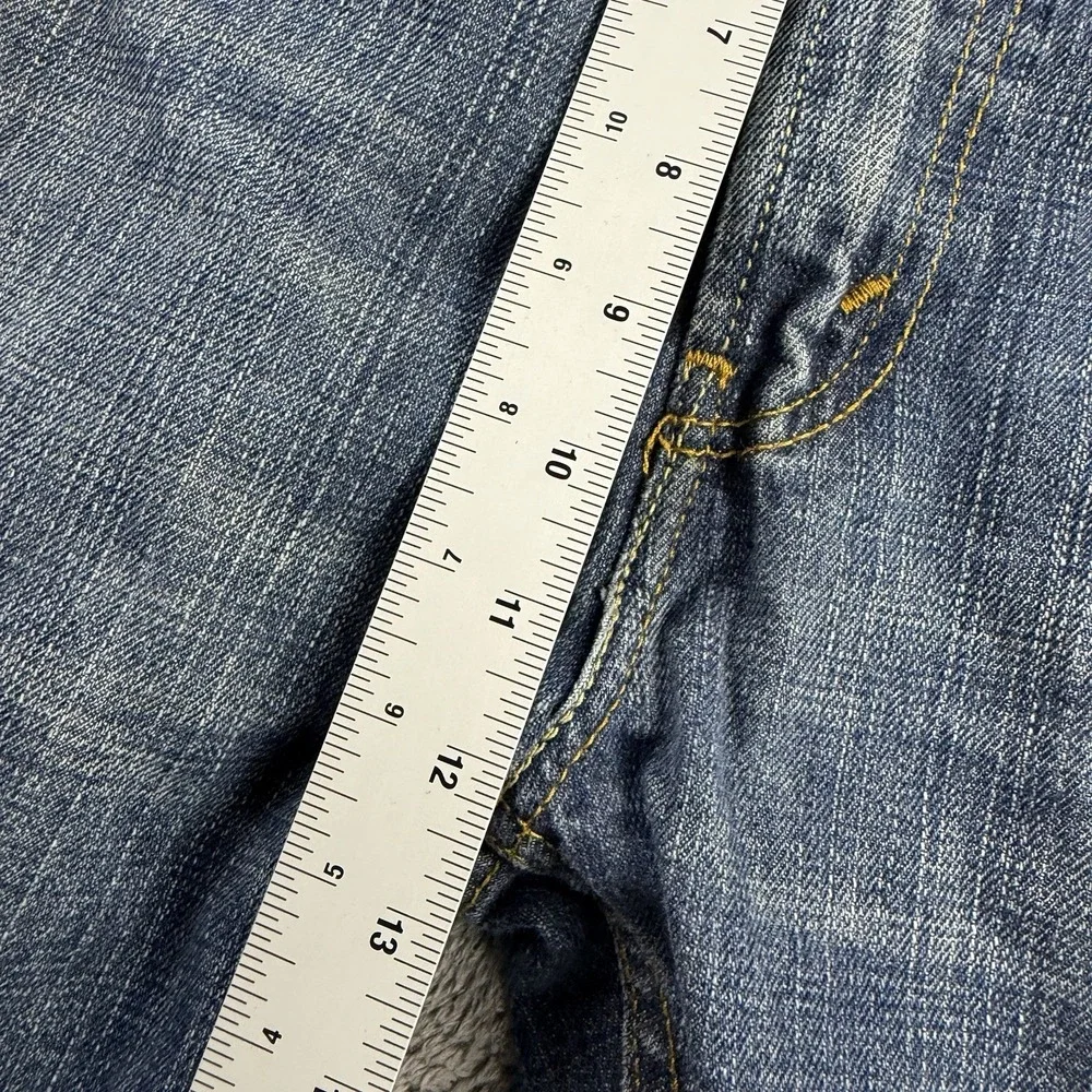 Levis cuffs worn